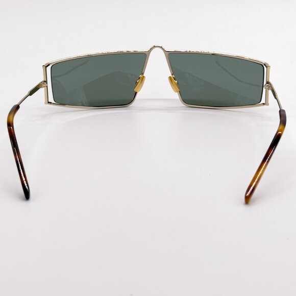 NEW SAINT LAURENT SL 606 004 GOLD GREEN UNISEX SUNGLASSES SAINT LAURENT SL606 - Picture 8 of 14